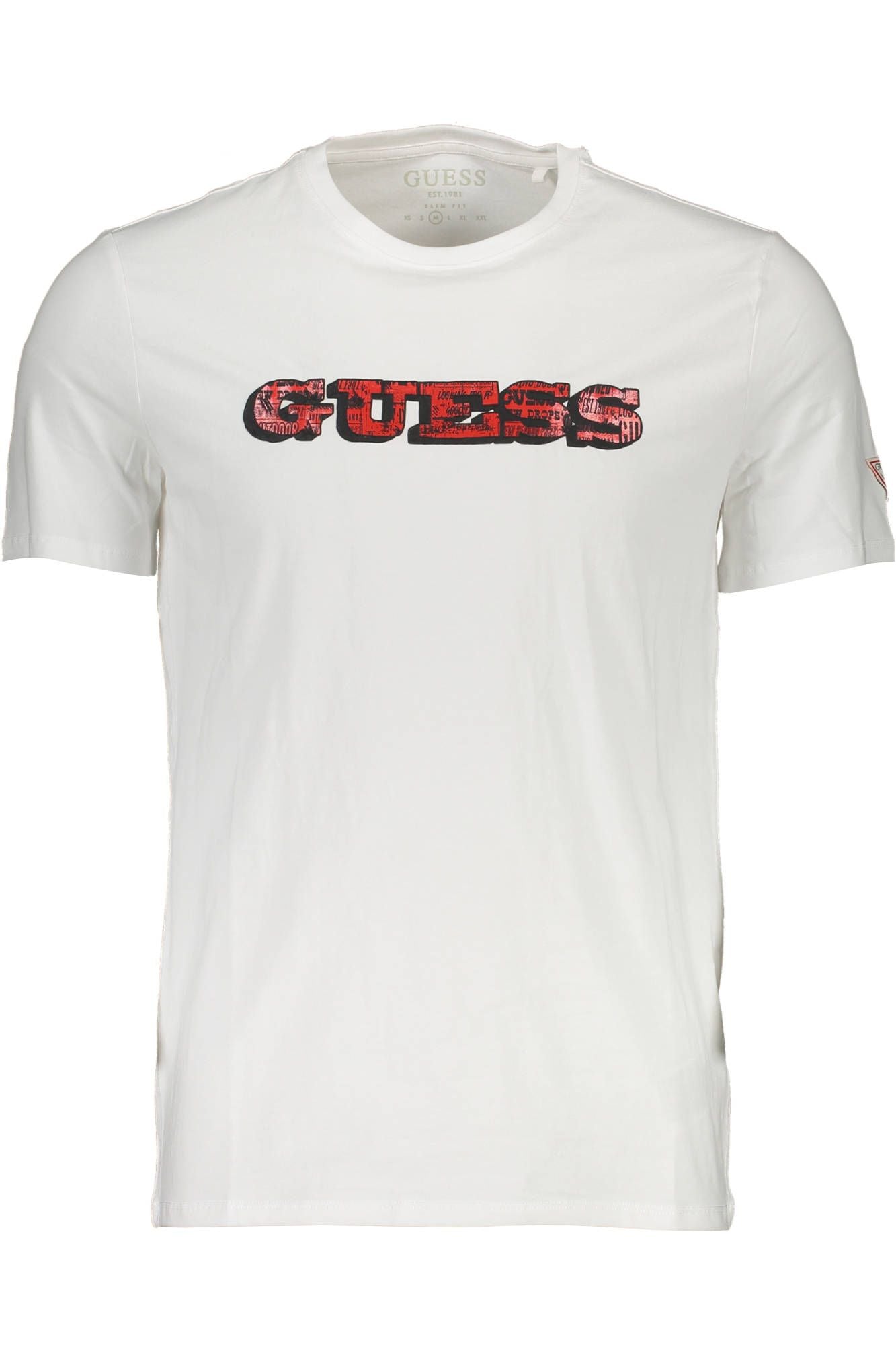 Guess Jeans White Cotton Men T-Shirt