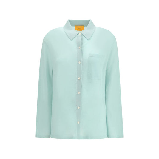 Guest in Residence Blue Cashmere Dress Shirt