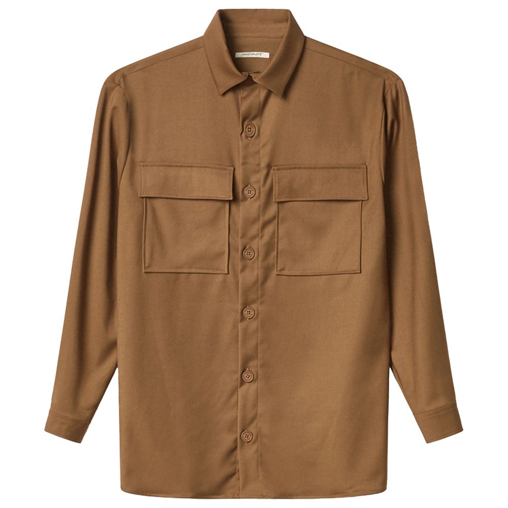 Hinnominate Brown Polyester Shirt