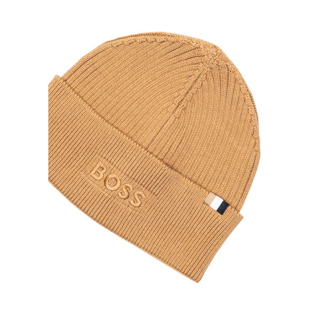 Hugo Boss Beige Cotton Cap Baseball Hat
