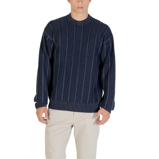 Hugo Boss Blue Cotton Sweatshirt