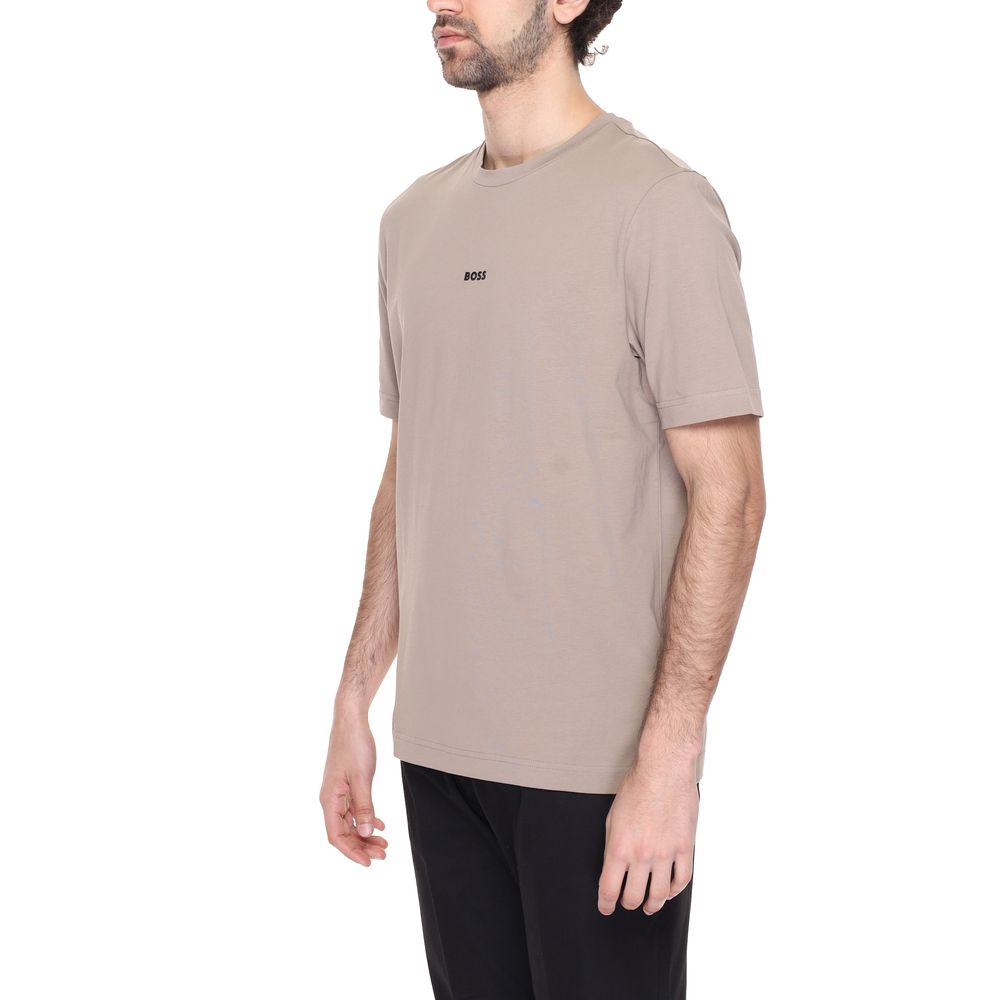 Hugo Boss Brown Cotton T-Shirt