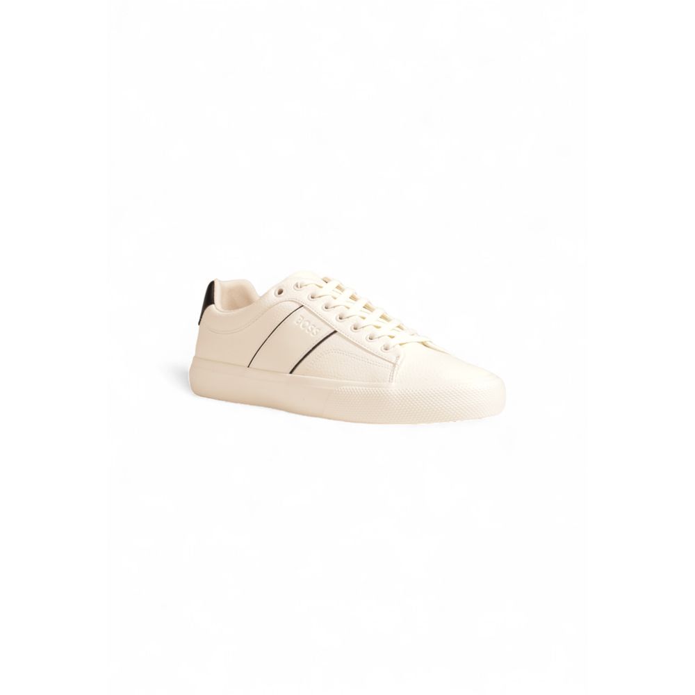 Hugo Boss Cream Leather Sneaker