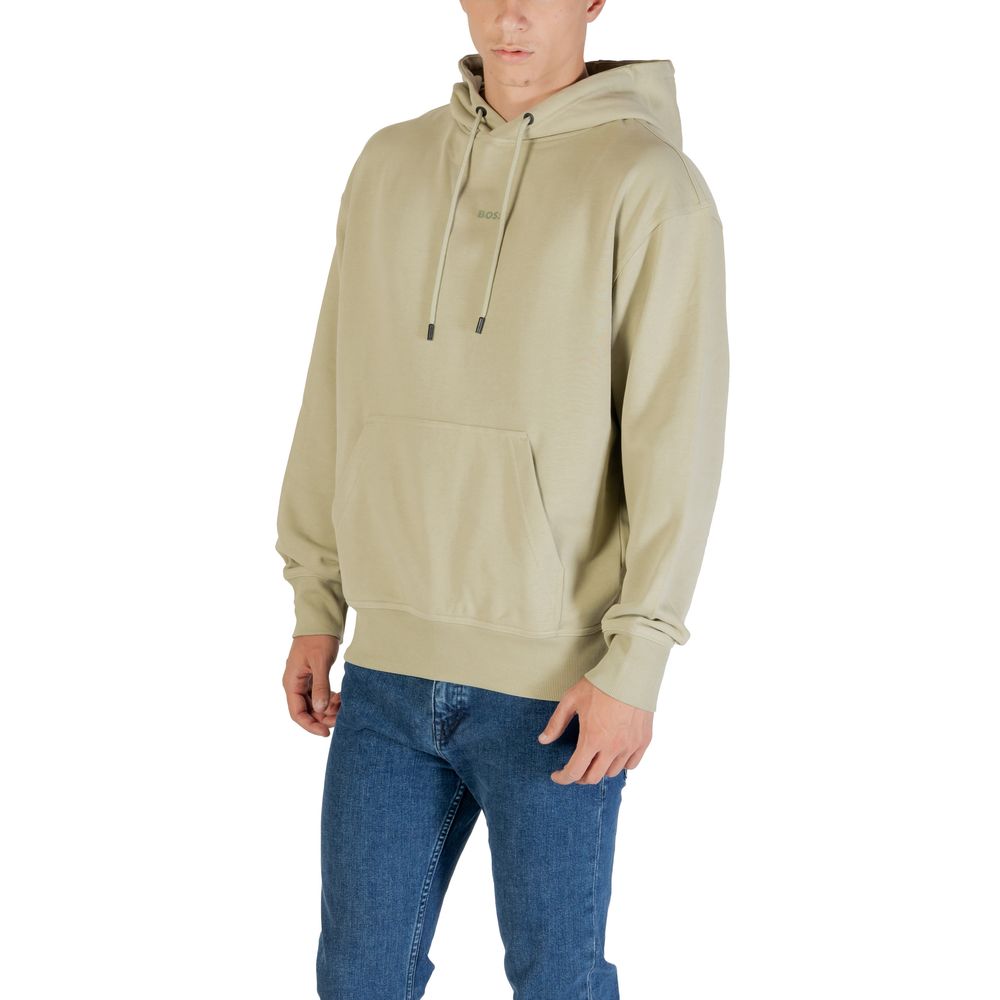 Hugo Boss Green Cotton Hoodie
