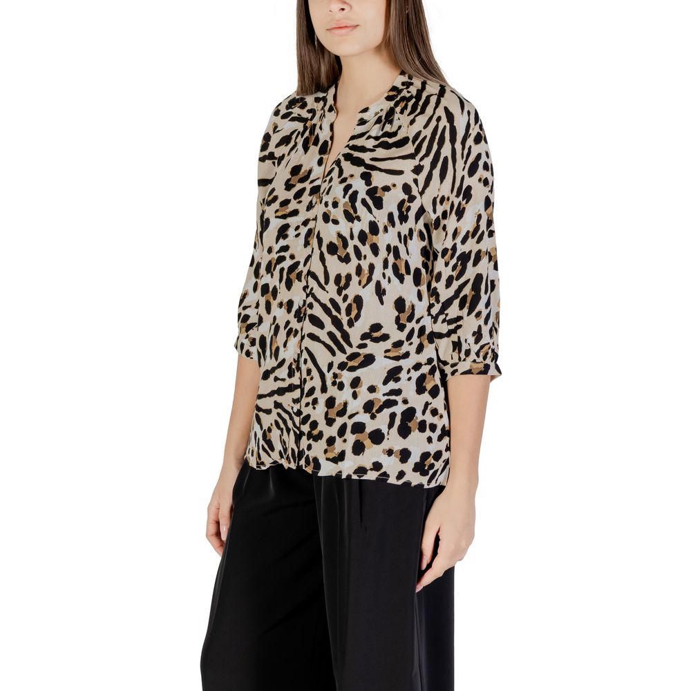 ICHI Beige Viscose Shirt