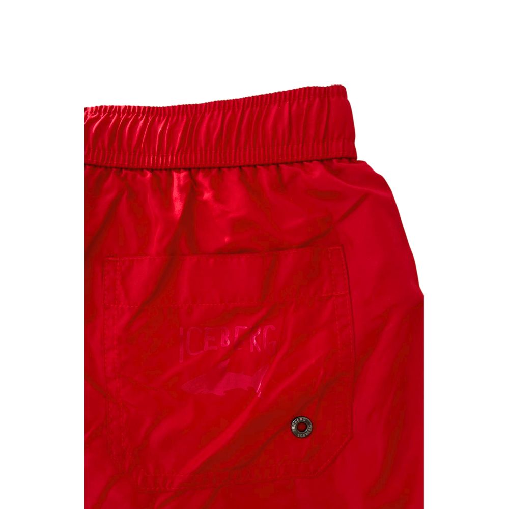 Iceberg Red Polyester Swimwear