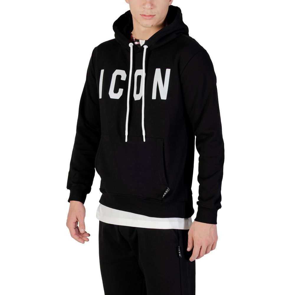 Icon Black And White Cotton Hoodie