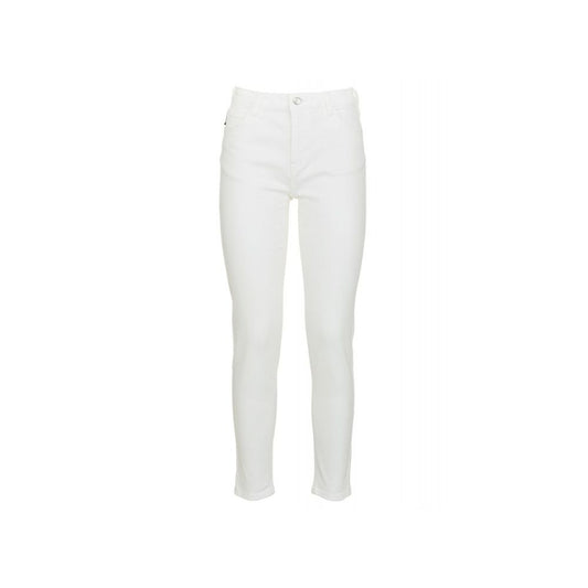 Imperfect White High-Waisted Slim Denim Trousers