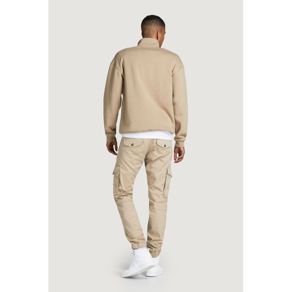 Jack Jones Beige Cotton Cargo Pants