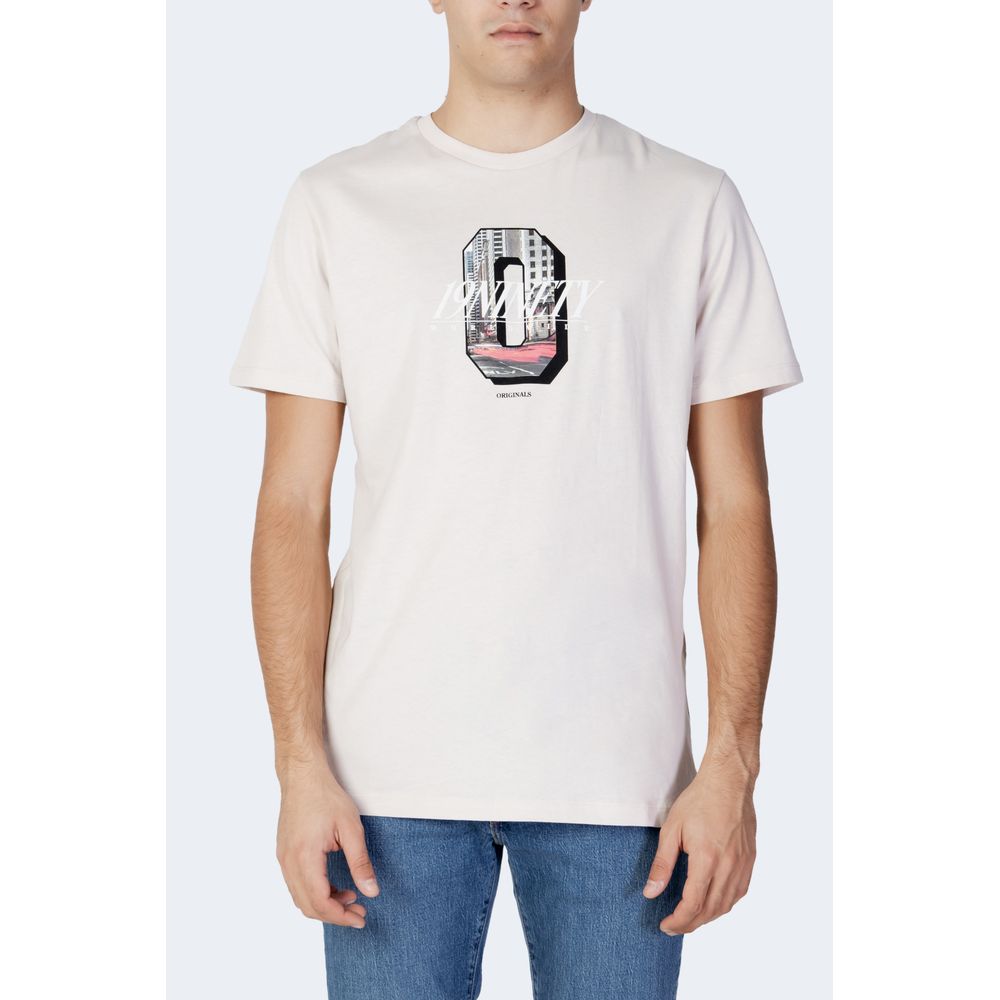 Jack Jones Beige Cotton T-Shirt