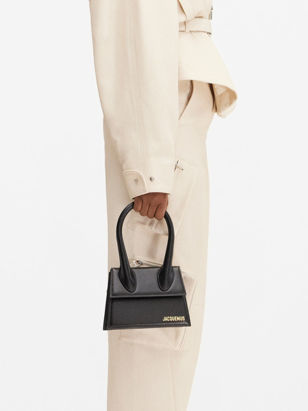 Jacquemus Black leather Le Chiquito moyen bag