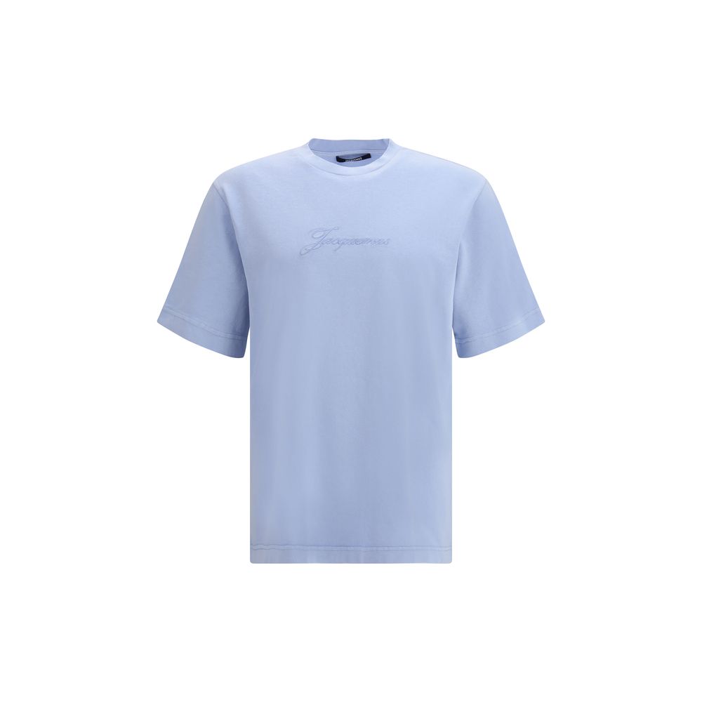 Jacquemus Blue Cotton Sleeveles T-Shirt