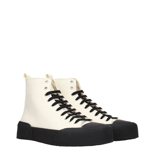 Jil Sander Beige Fabric Sneakers