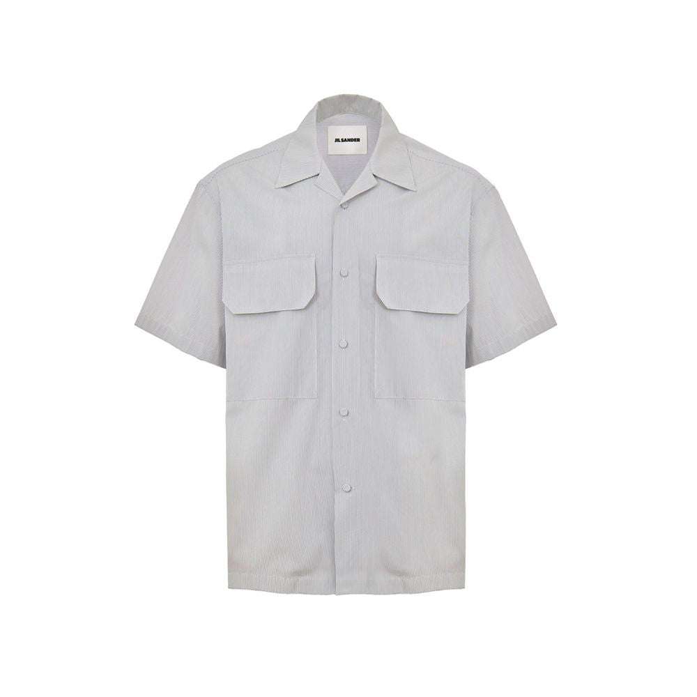 Jil Sander Blue Cotton Shortsleeve