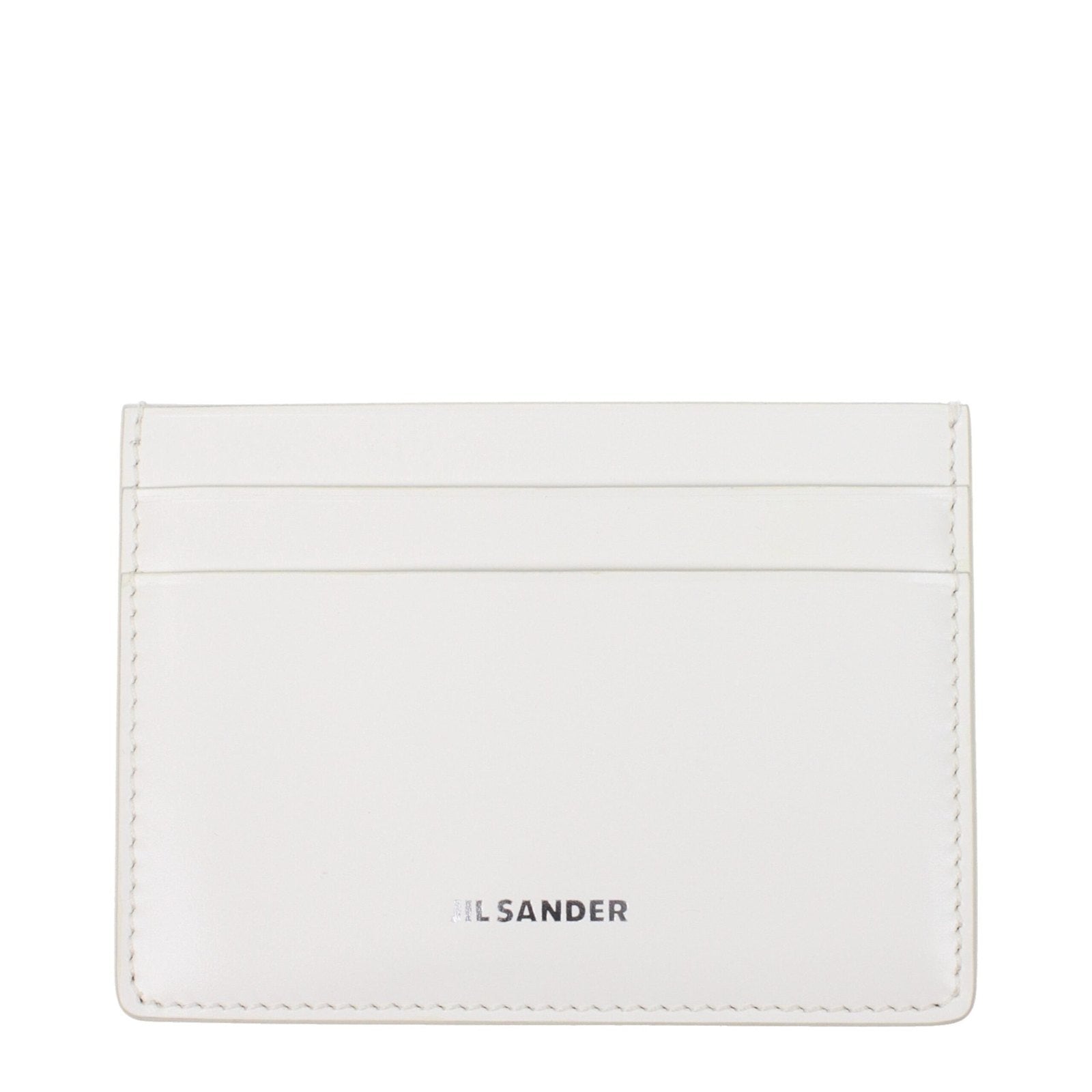 Jil Sander White Leather Cardholder