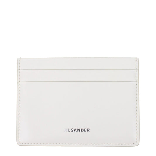 Jil Sander White Leather Cardholder