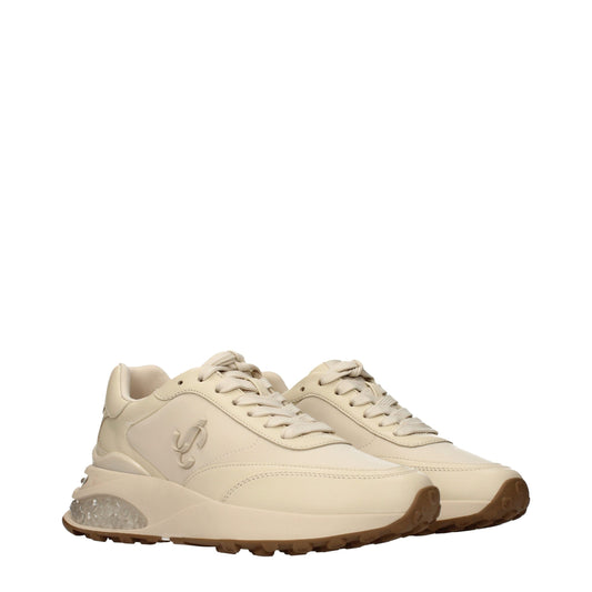 Jimmy Choo Beige Fabric Chunky Sneakers
