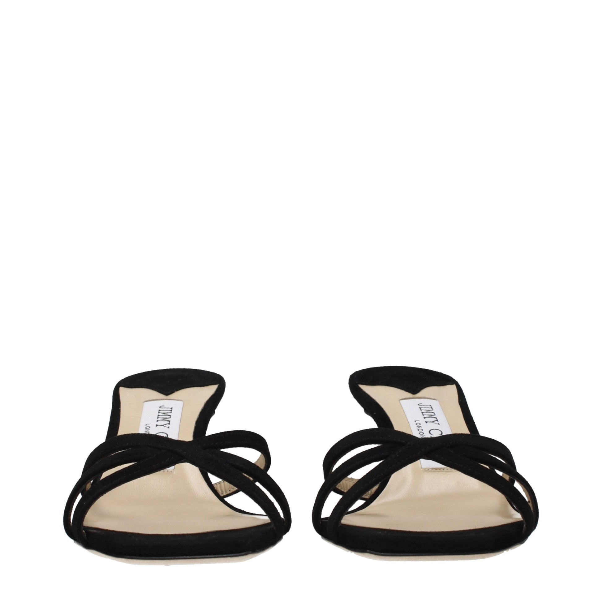 Jimmy Choo Black Leather Stiletto Heel Sandals