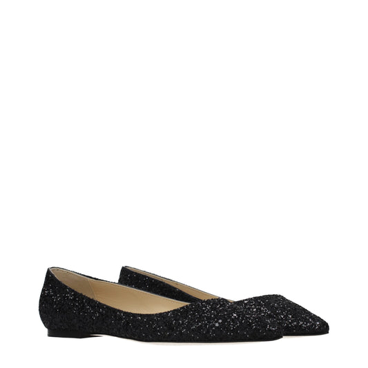 Jimmy Choo Black Plastic Ballet Flats