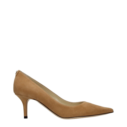 Jimmy Choo Brown Leather Mid Heel Pumps