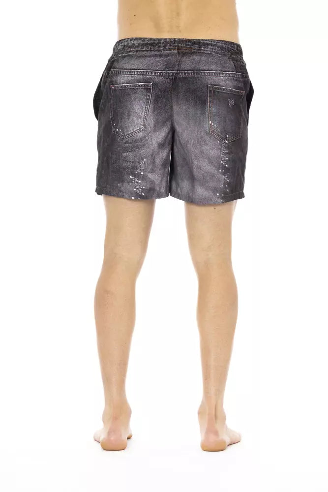 Just Cavalli Black Polyester Men's Swim Short