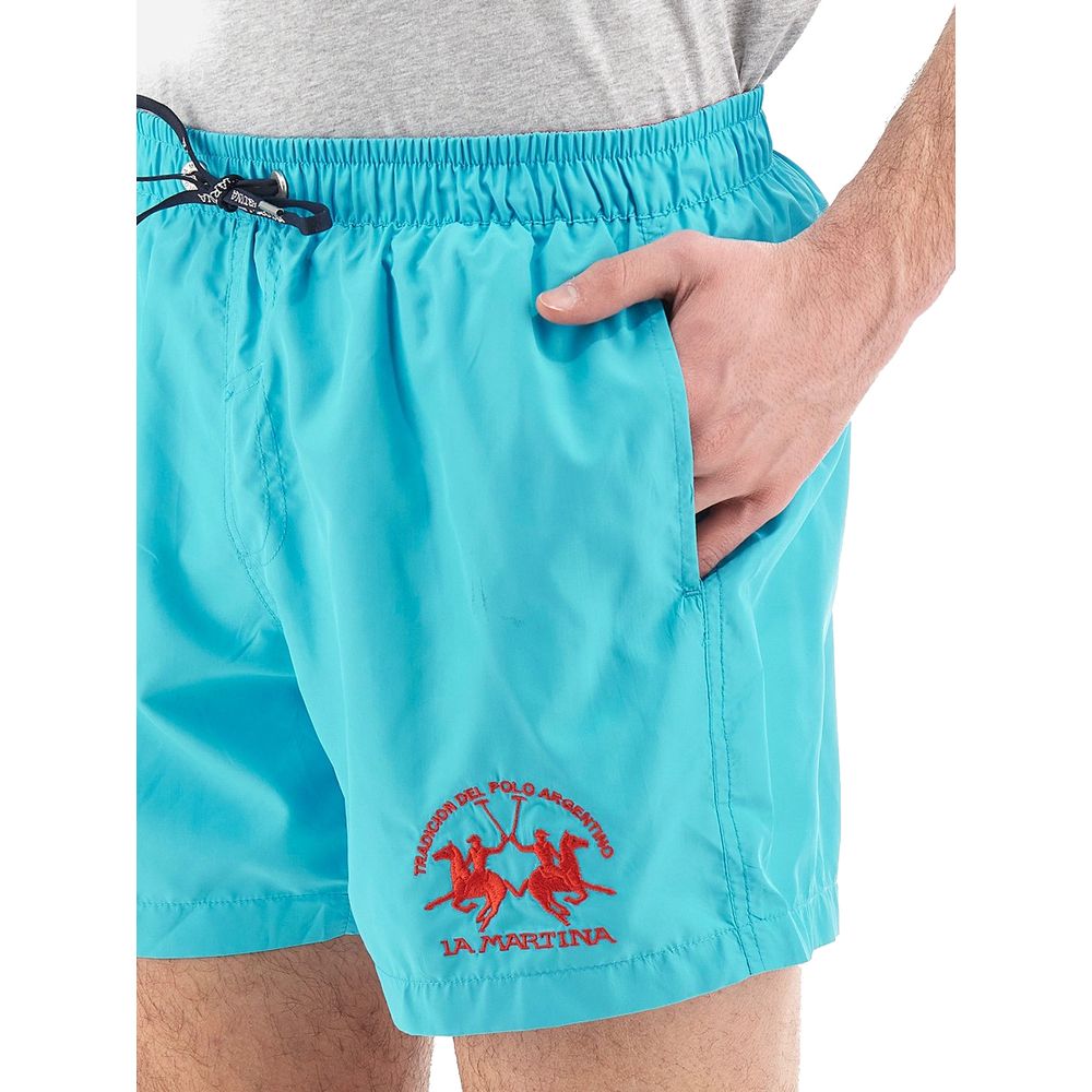 La Martina Elegant Light Blue Men's Swim Shorts