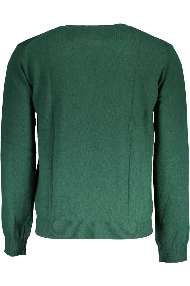 La Martina Green Wool Men Sweater