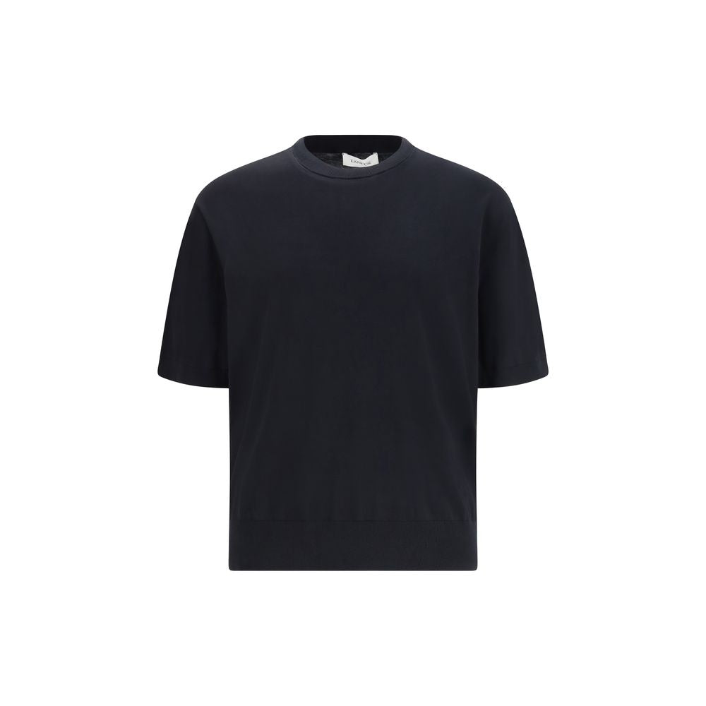 Laneus Black Cotton T-Shirt