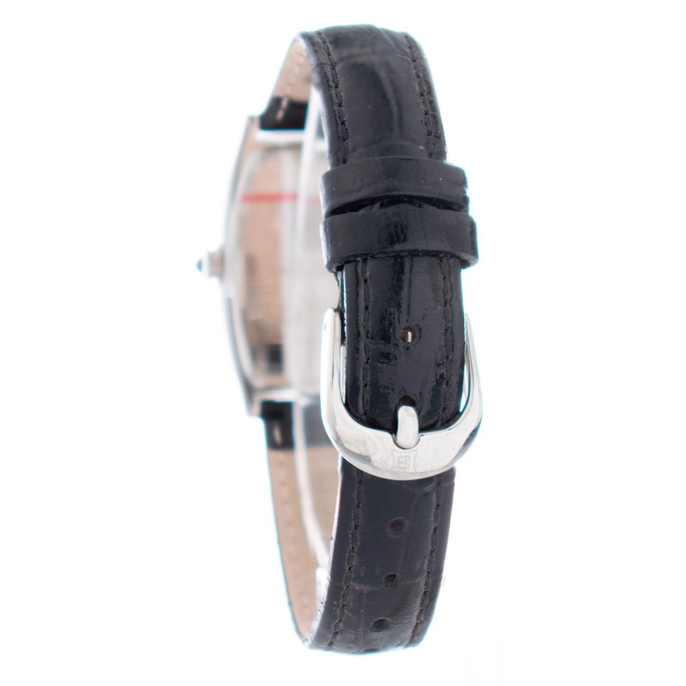 Laura Biagiotti Black Leather Dress Watch