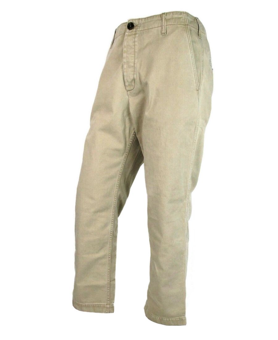 Light Brown Washed Cotton Pant Gucci Print