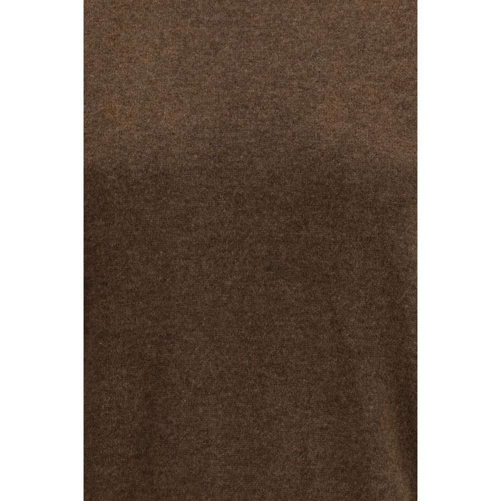 Lisa Yang Brown Fleece Wool Sweatshirt