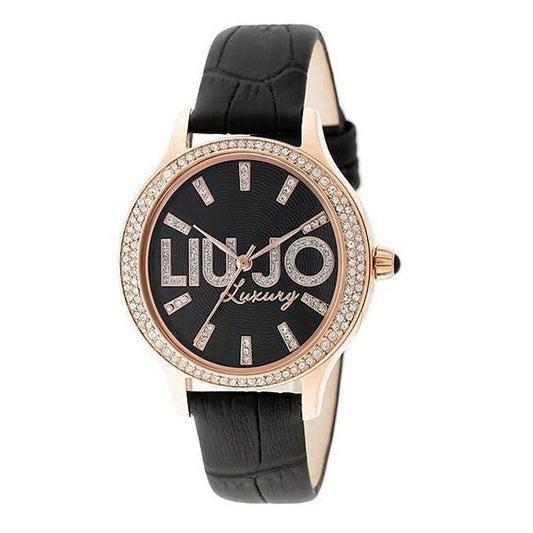 Liu Jo Black Leather Watch