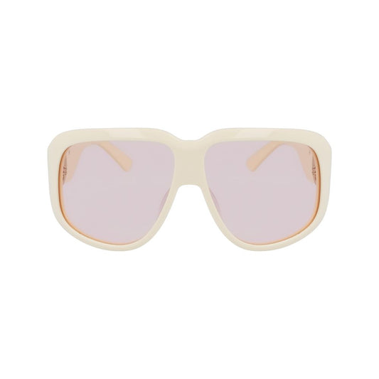 Longchamp White Acetate Sunglasses