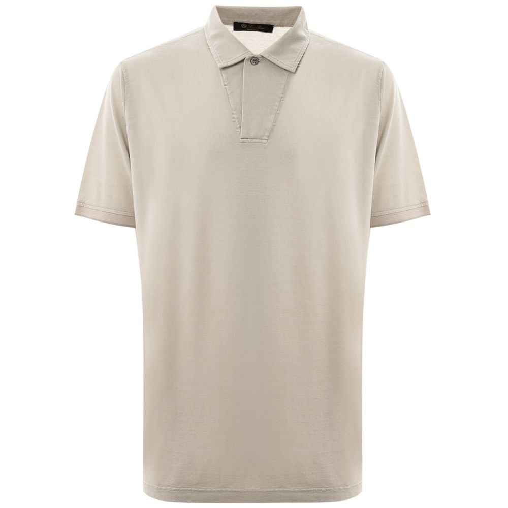 Loro Piana Gray Cotton Polo Shirt