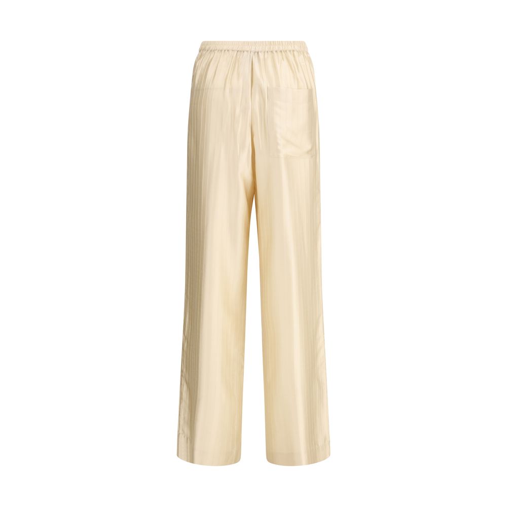 Loulou De Saison Cream Viscose Casual Pants