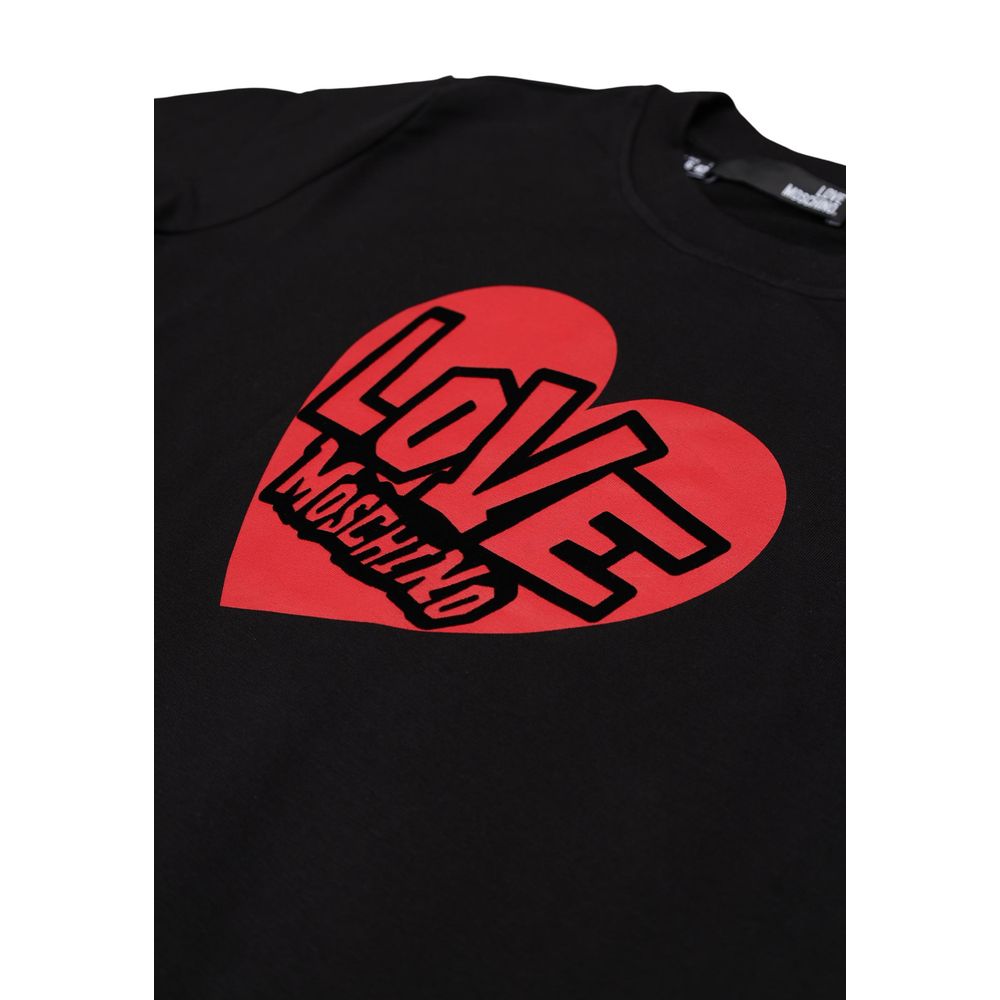Love Moschino Black Cotton Sweatshirt