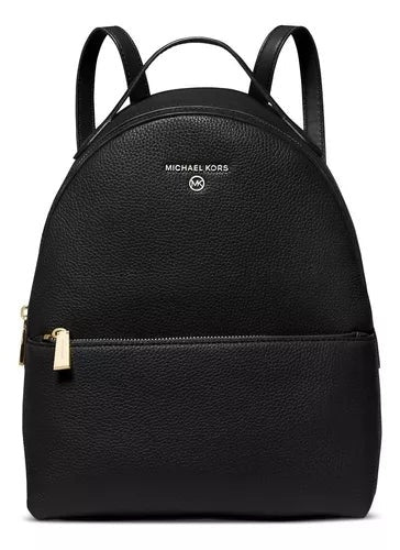 MK Valerie Logo Medium Backpack Black