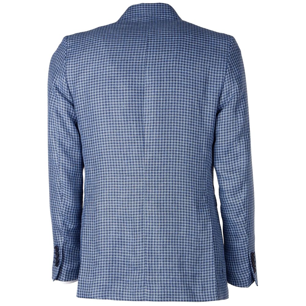 Made in Italy Blue Wool Vergine Blazer