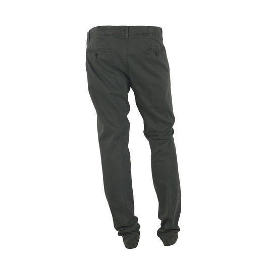 Made in Italy Elegant Gray Italian Cotton Trousers