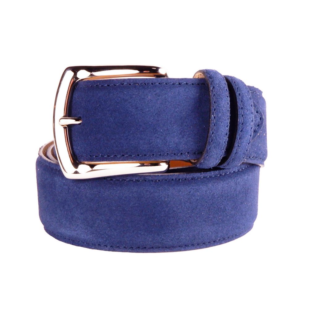 Made in Italy Elegant Quad of Suede Calfskin Belts