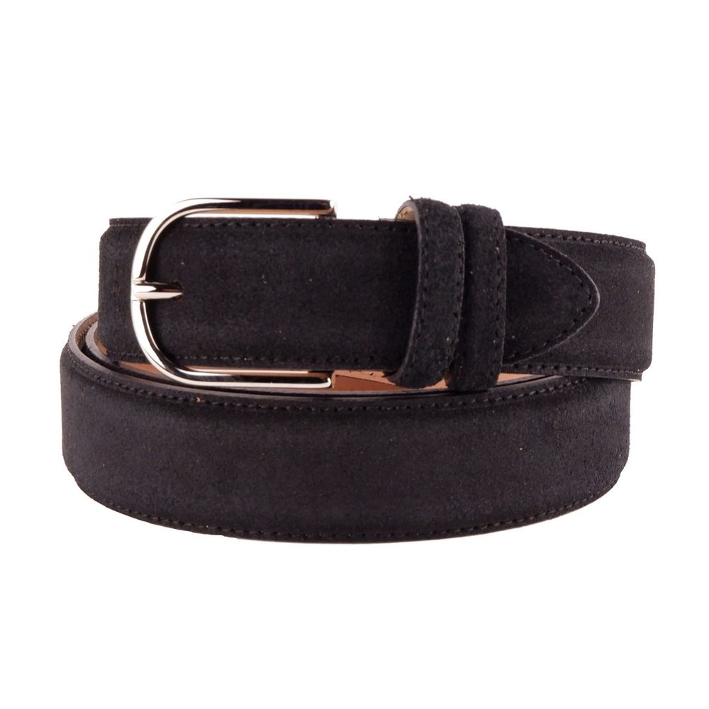 Made in Italy Elegant Quad of Suede Calfskin Belts