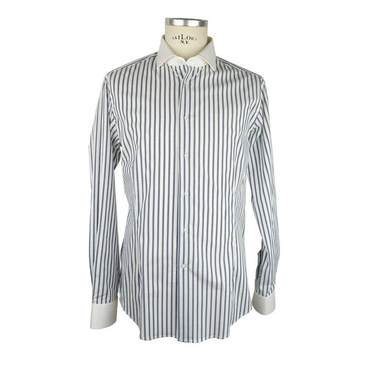 Made in Italy Elegant Striped Milano Cotton Shirt