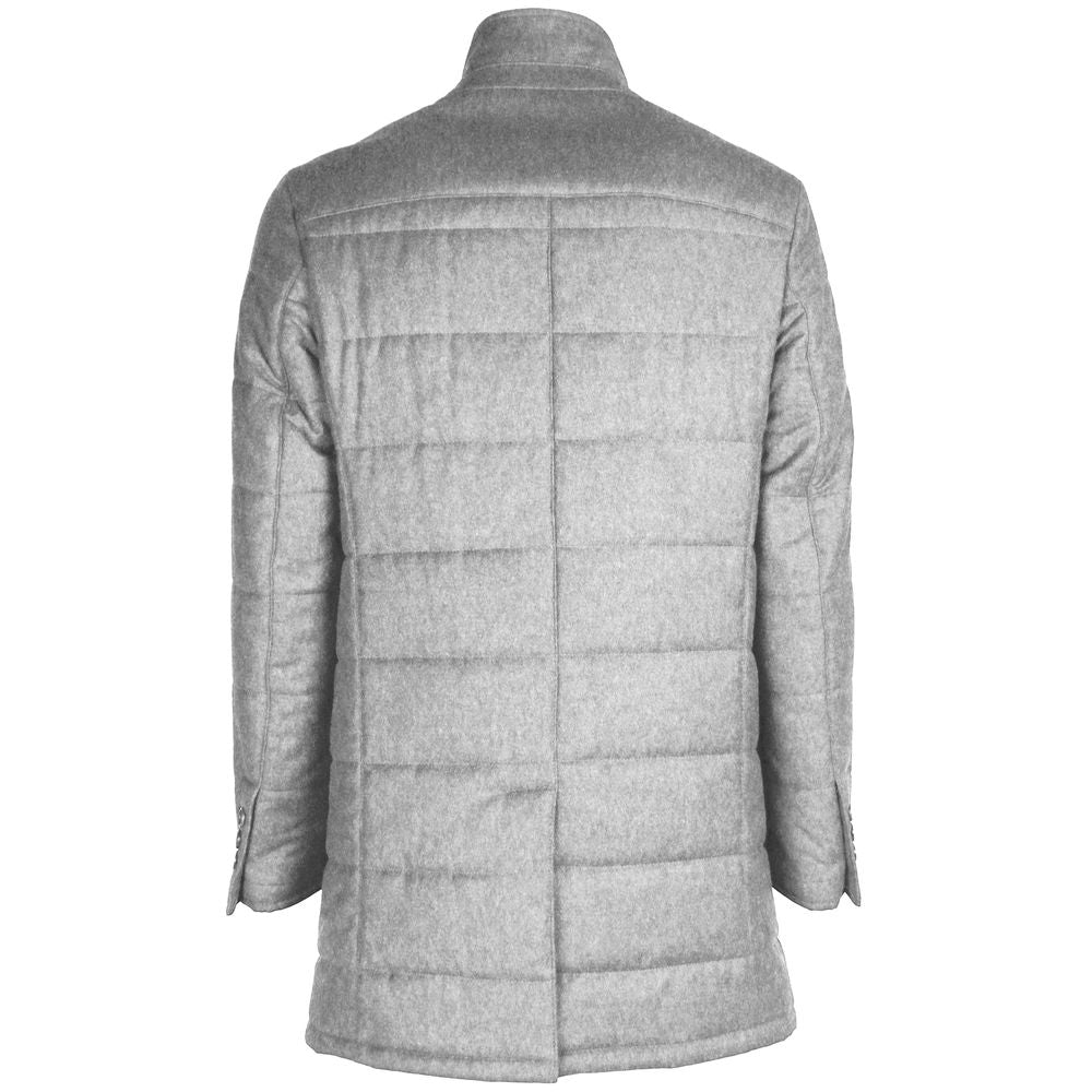 Made in Italy Gray Wool Vergine Jacket