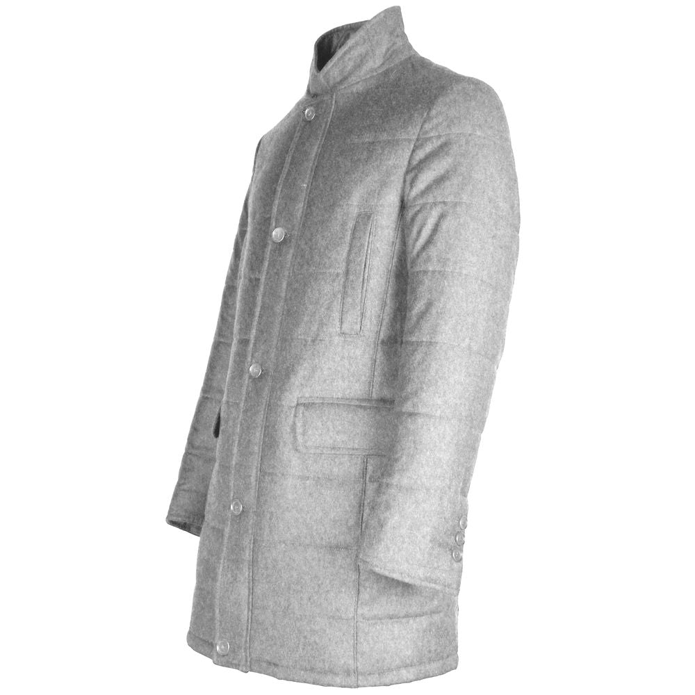 Made in Italy Gray Wool Vergine Jacket