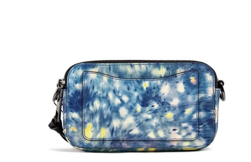 Marc Jacobs The Snapshot bag Watercolor Blue Printed Leather Shoulder Bag Purse