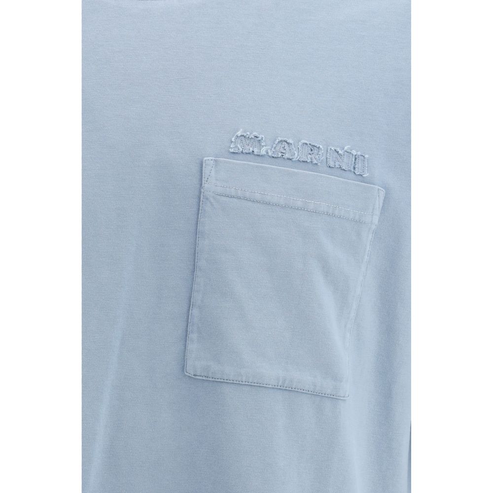 Marni Light Blue Cotton T-Shirt