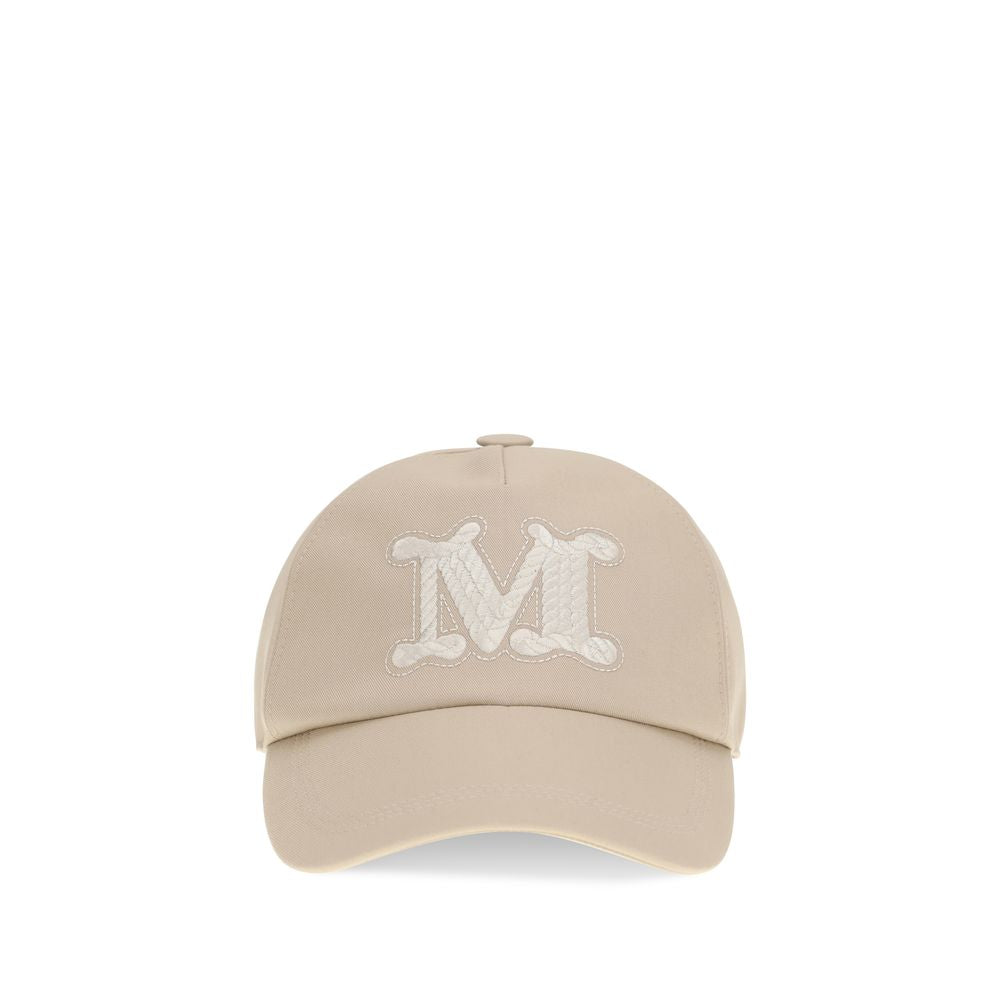 Max Mara Beige Cotton Cap Baseball Hat