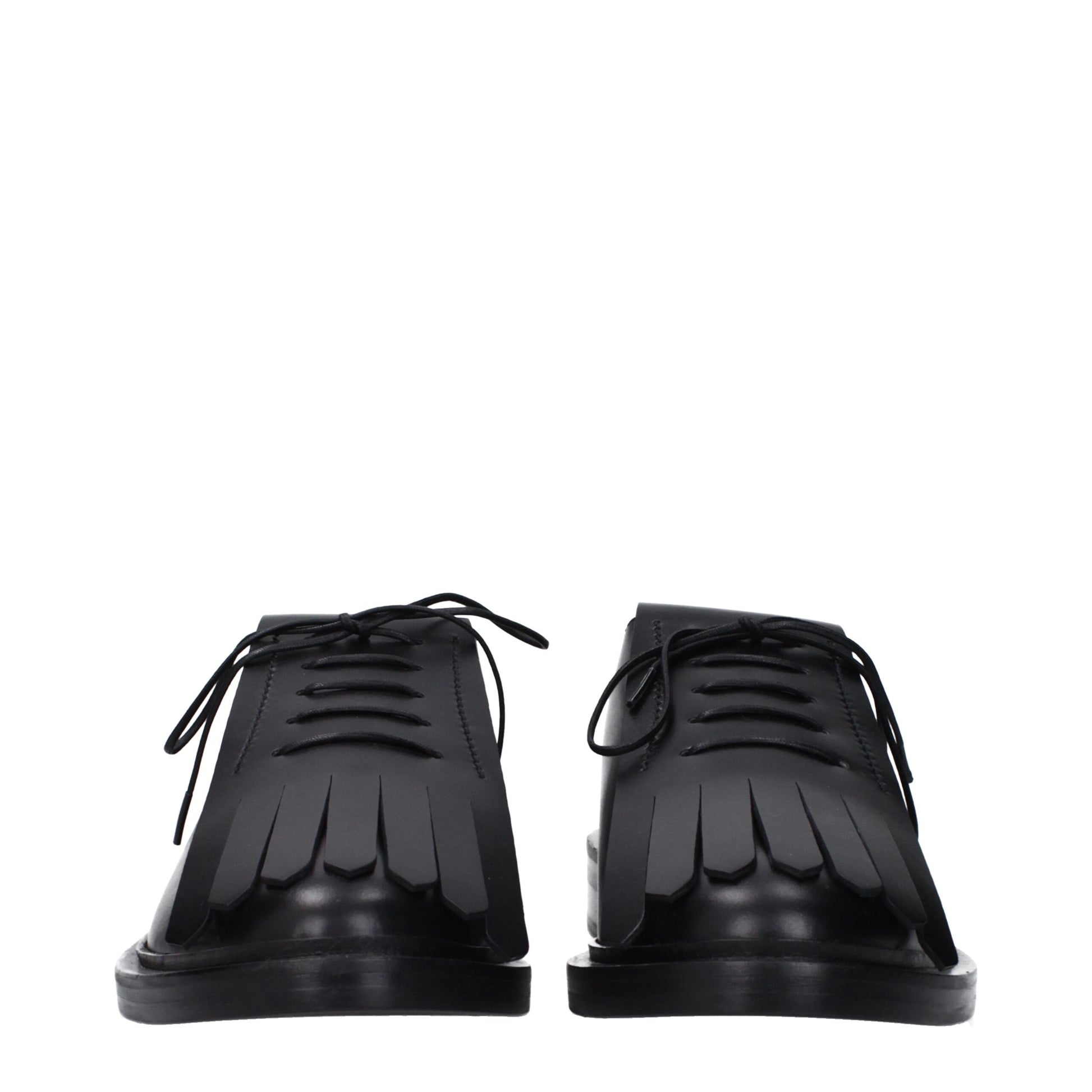Max Mara Black Leather Oxfords And Derby