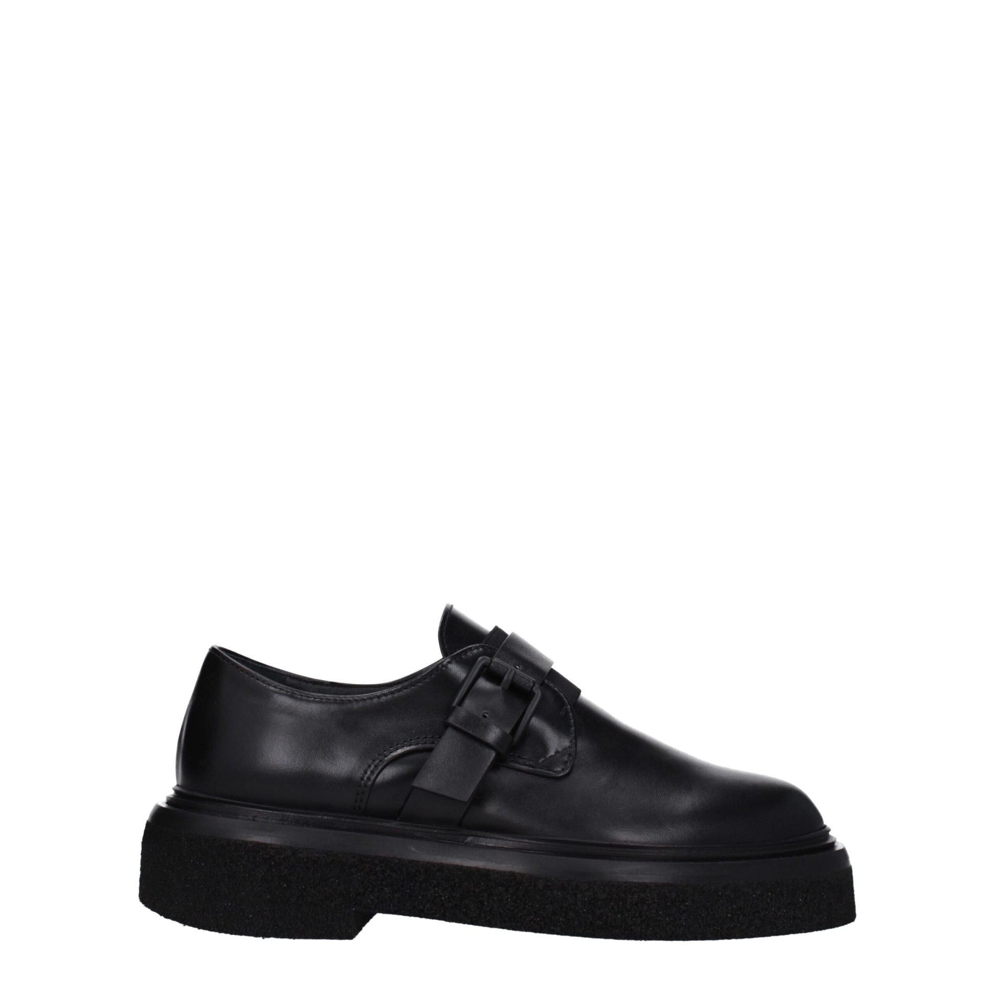 Max Mara Black Leather Oxfords And Derby