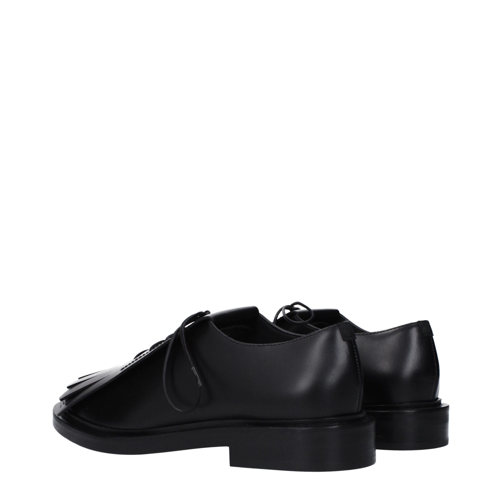 Max Mara Black Leather Oxfords And Derby